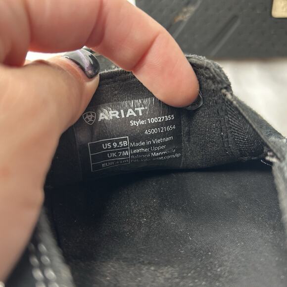 ARIAT Cruiser Ladies Slip On size 9.5 B Black Suede - Picture 6 of 6